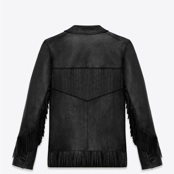 Saint Laurent YSL Hedi Slimane. L12 Curtis Fringe Jacket. Size small/medium - Picture 6 of 16